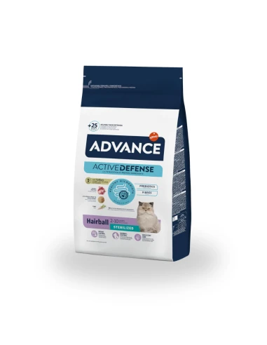 Comida para Gato Esterilizado ADVANCE Sterilized Hairball 3kg